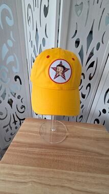 Betty Boop Star Yellow BaseballHat Cap Adjustable OSFM Cartoon Graphic NWT Cute
